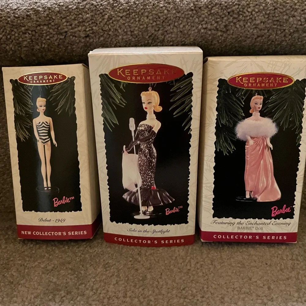 Lot of 3 barbie collectors series ornaments. 1,2 and 3 in the series - Picture 1 of 5